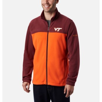 Columbia Muške Jakne - Collegiate Flanker III Fleece - Virginia Tech Tamno Bordo Smeđe Narančaste |
